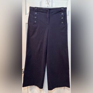NEW Ann Taylor Wide Leg Sailor Pants Navy Women’s Sz 14 Nautical Mature Business